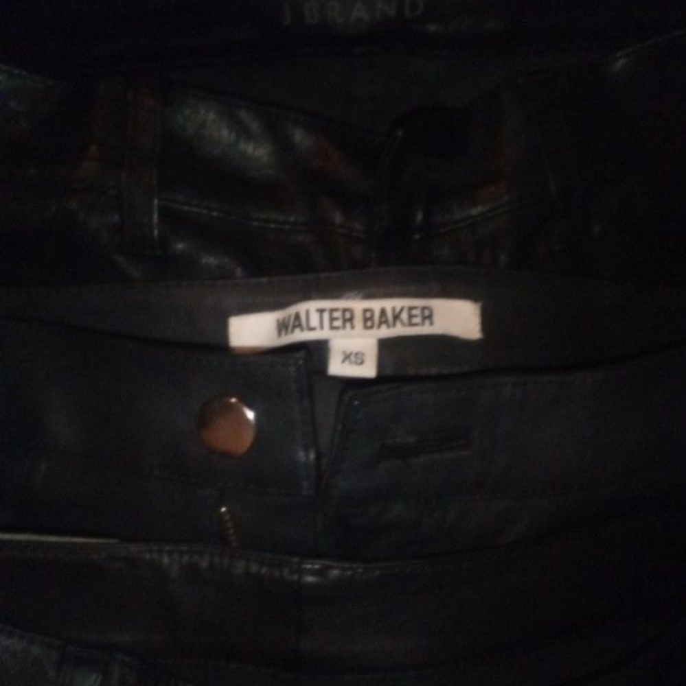 Gucci and Walter Baker Black leather pants